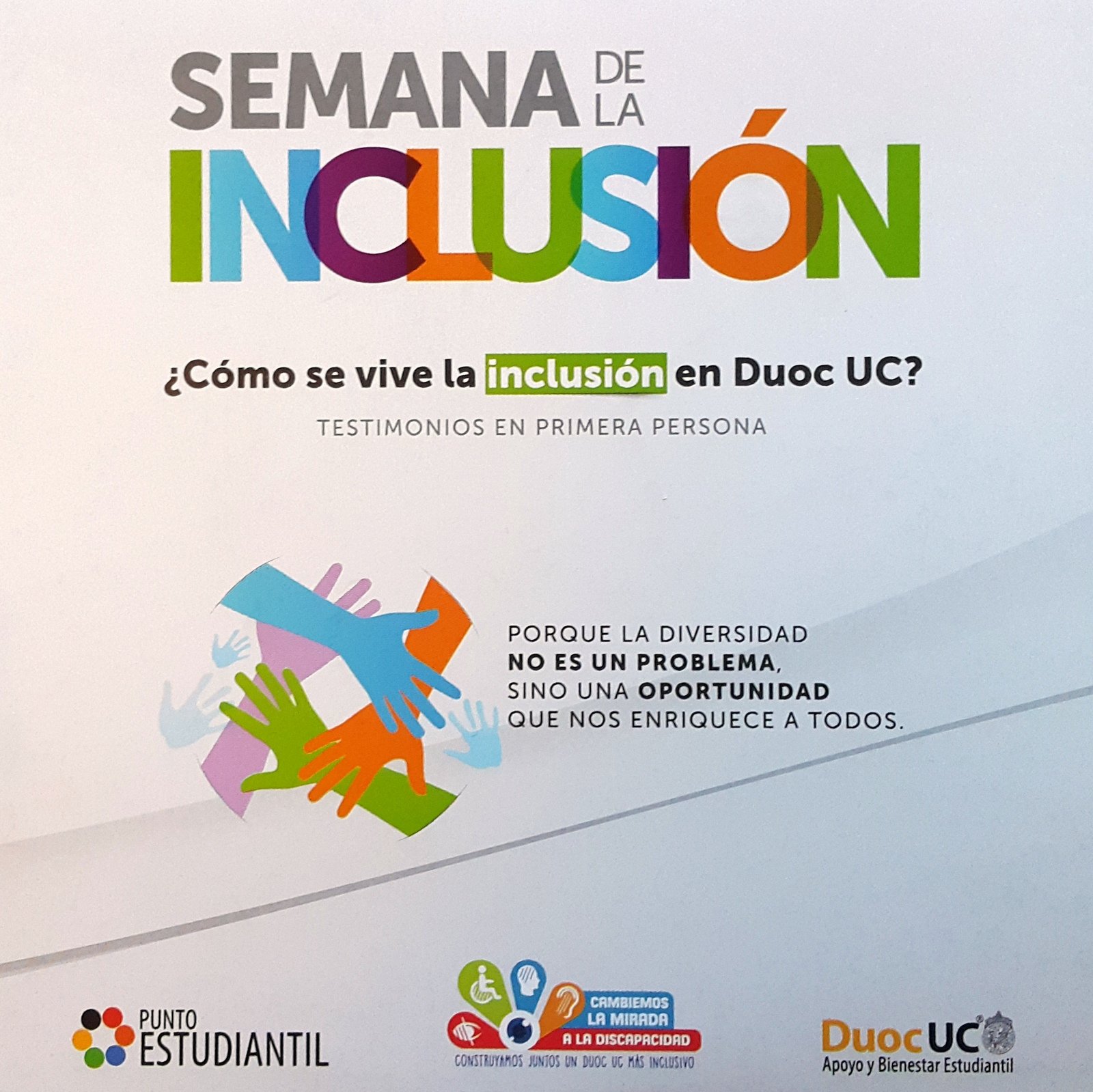 Flyer semana de la inclusión DuocUC