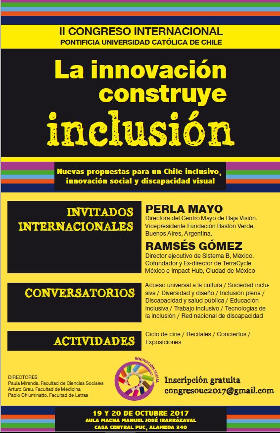 Afiche congreso internacional la innovación construye inclusión