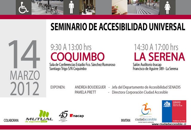 Primer seminario accesibilidad universal 2012 Coquimbo y La Serena