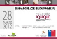 Afiche Seminario accesibilidad universal Iquique