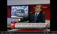 Roberto Bianchi informando sobre Plan de Accesibilidad en Metro de Santiago