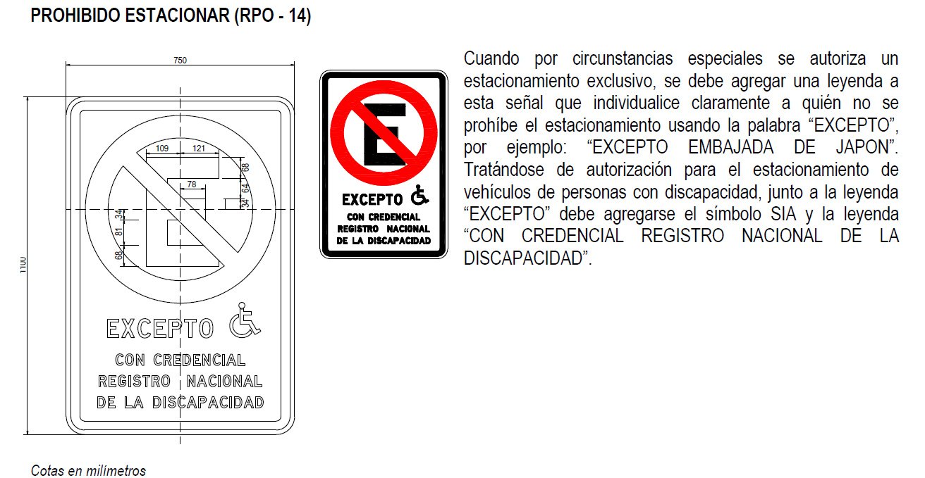 señalizacion que indica requisito de uso en estacionamientos reservados para personas con discapacidad