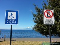 señalizaciones de acceso a playa y estacionamientos costanera de frutillar