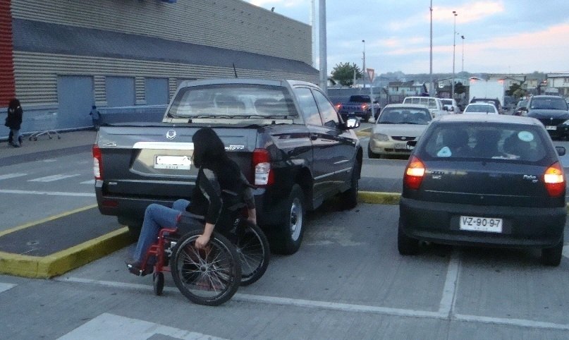 Estacionamiento en supermercado