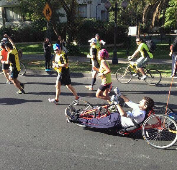 En plena Maratón Santiago 2013