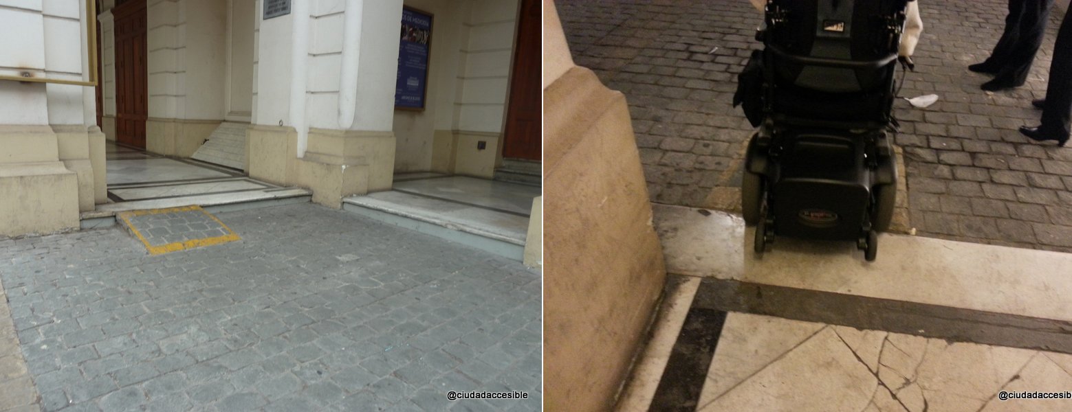 rampas oriente y poniente desde vereda a acceso teatro municipal