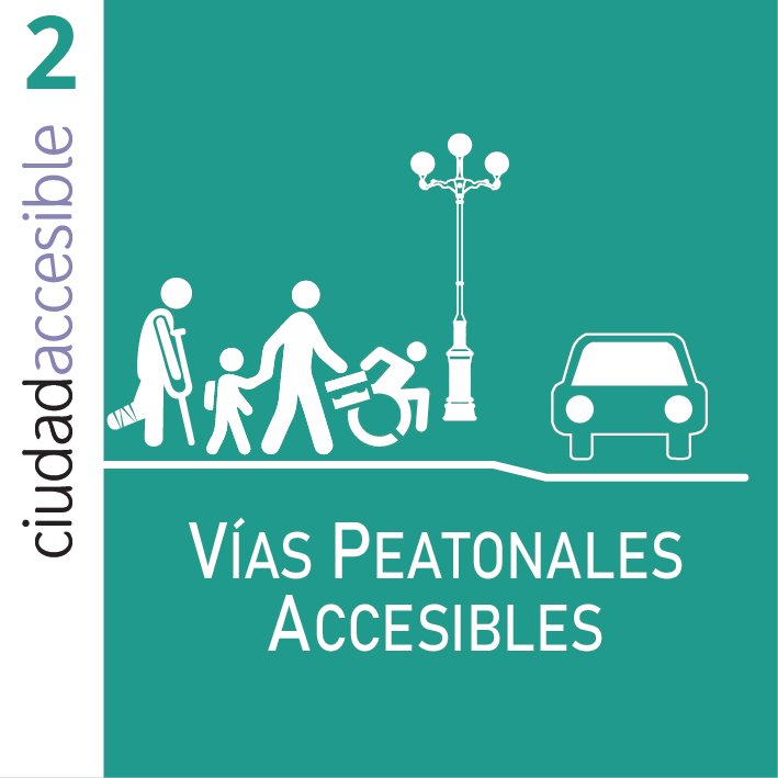 Tapa ficha 2 vías peatonales accesibles