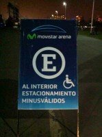 Señalización de estacionamientos para personas con discapacidad Movistar Arena