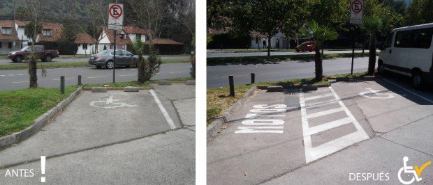 Antes y Después  Estacionamiento Frente Universidad del pacifico arreglo estacionamiento 