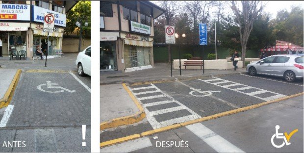 Antes y Después  Calle Gilberto Fuenzalida arreglo estacionamiento 