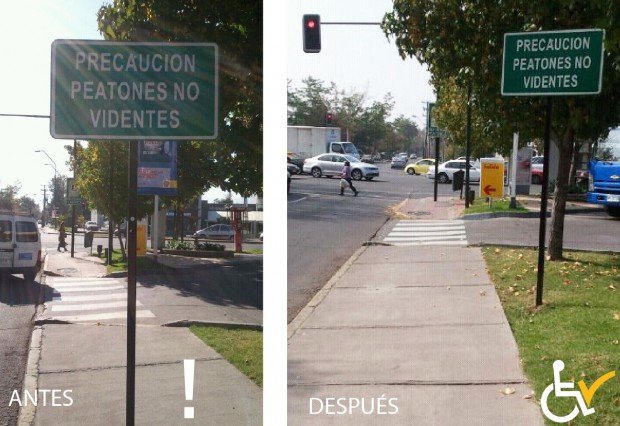 Antes y después Retiro señalización en vereda Las Hualtatas