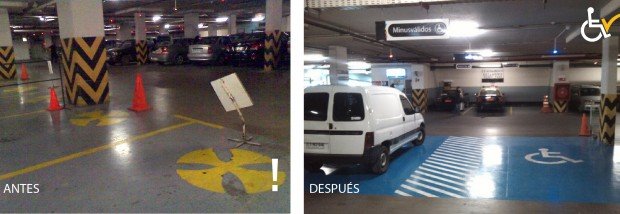 Antes y Después Mall Vivo Melipilla arreglo estacionamiento 