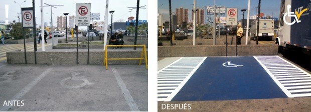 Antes y Después Mall Ls Américas Iquique arreglo estacionamiento 