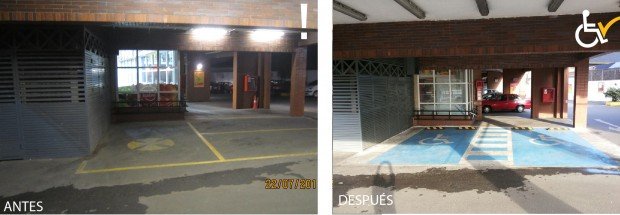 Antes y después Estacionamiento Santa Isabel Los Dominicos