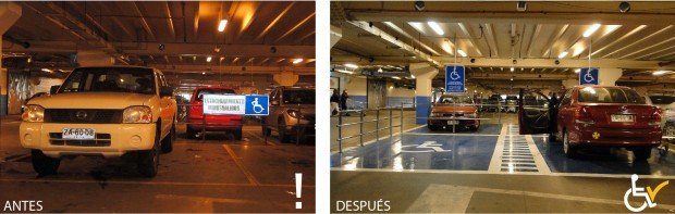 Antes y después Estacionamiento Lider Puerto Montt