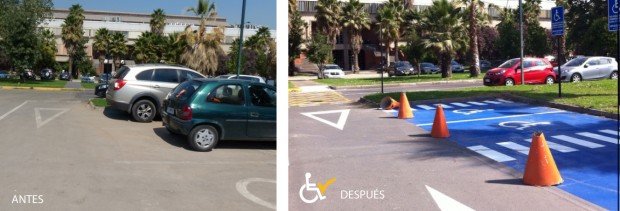 Estacionamientos Comercial antes y después