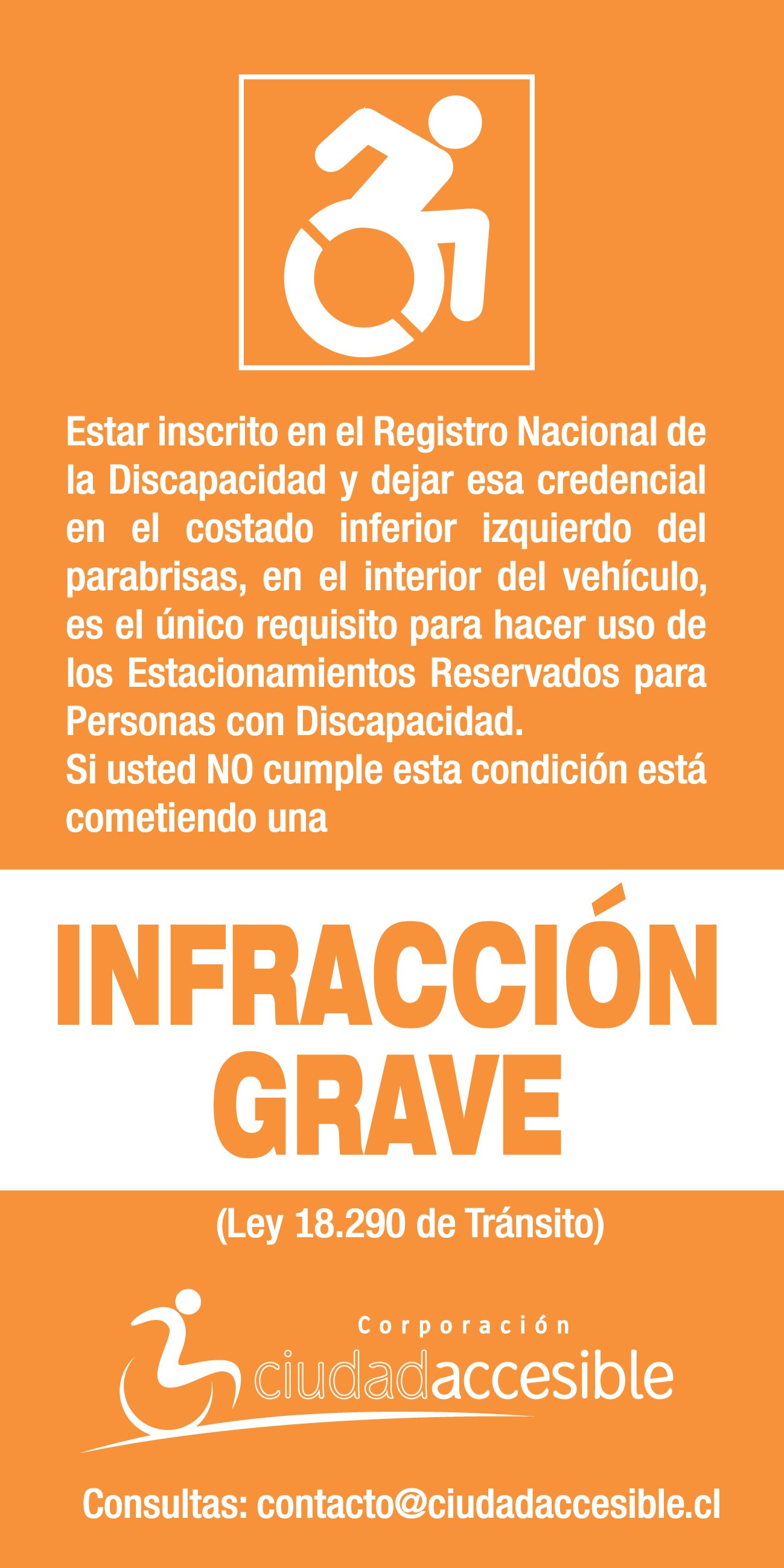 Volante Infracción Grave Estacionamientos