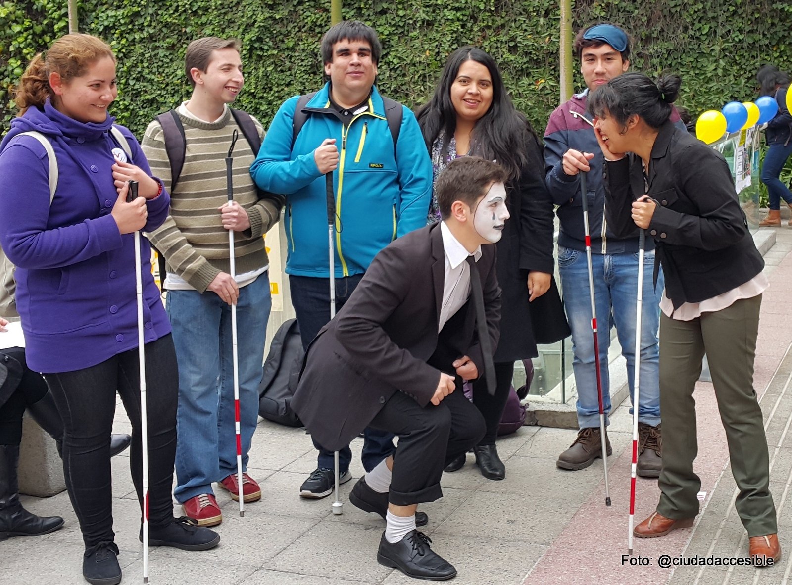 Alumnos ciego de la facultad de derecho de la universidad de Chile