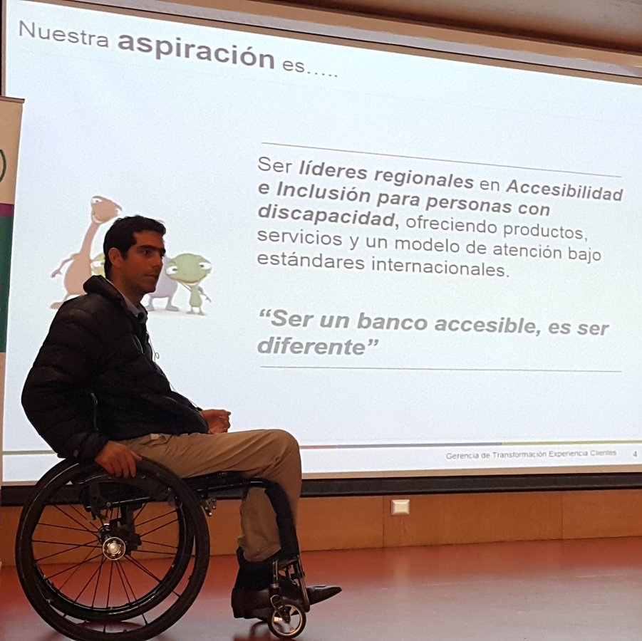 Javier Urzúa de Banco BCI expone sobre el plan de accesibilidad del banco