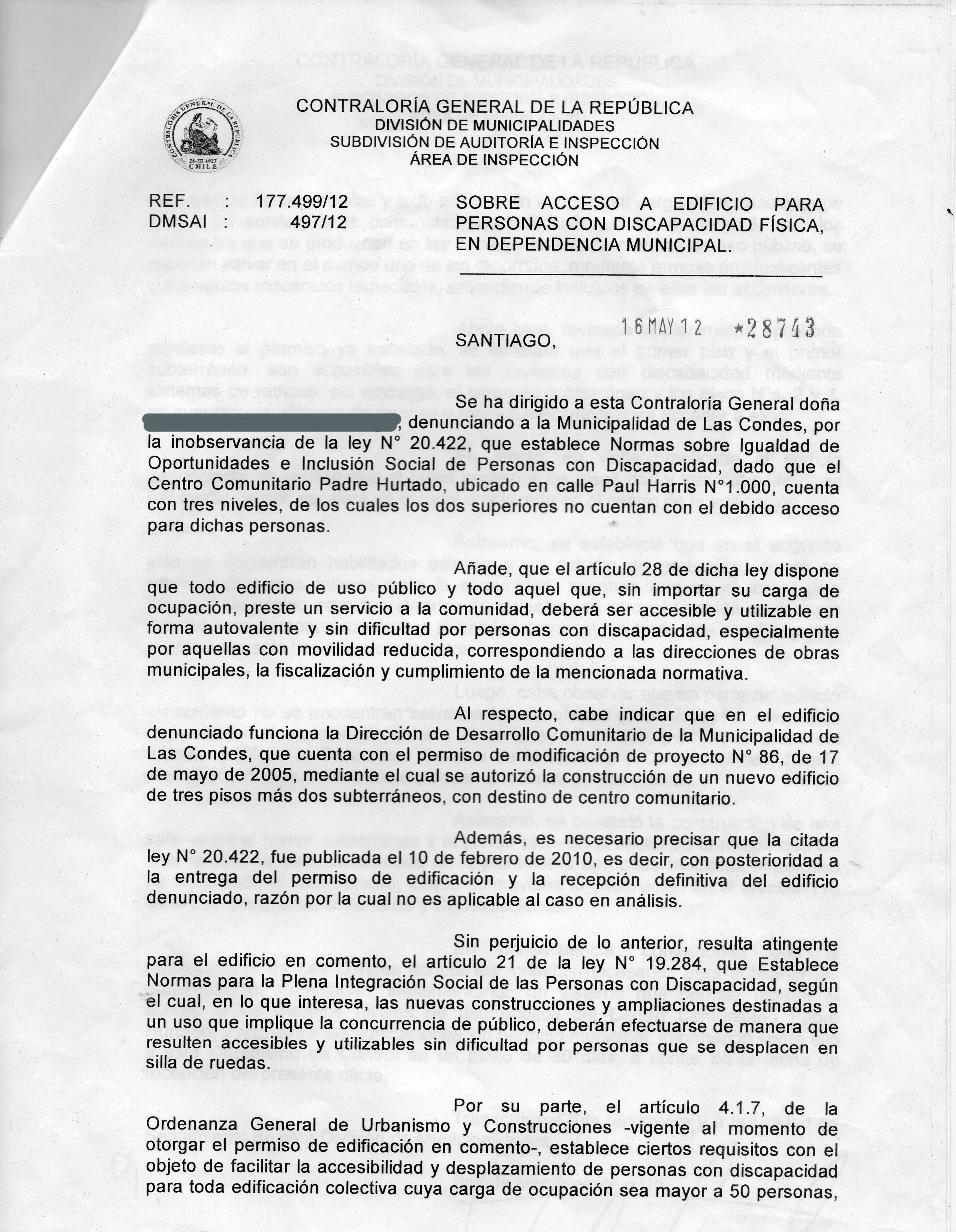 Denuncia a Contraloría General de la República