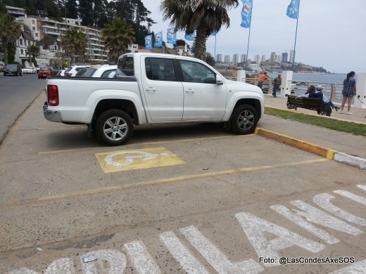estacionamientos PcD playa Concon