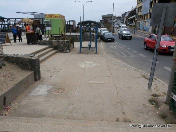 paraderos en ruta peatonal concon