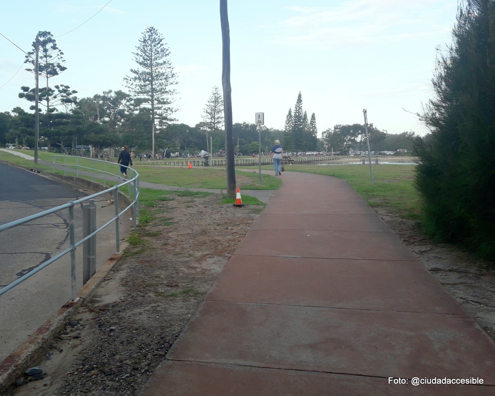 vista de sendero peatonal en Parque Coffs Harbor