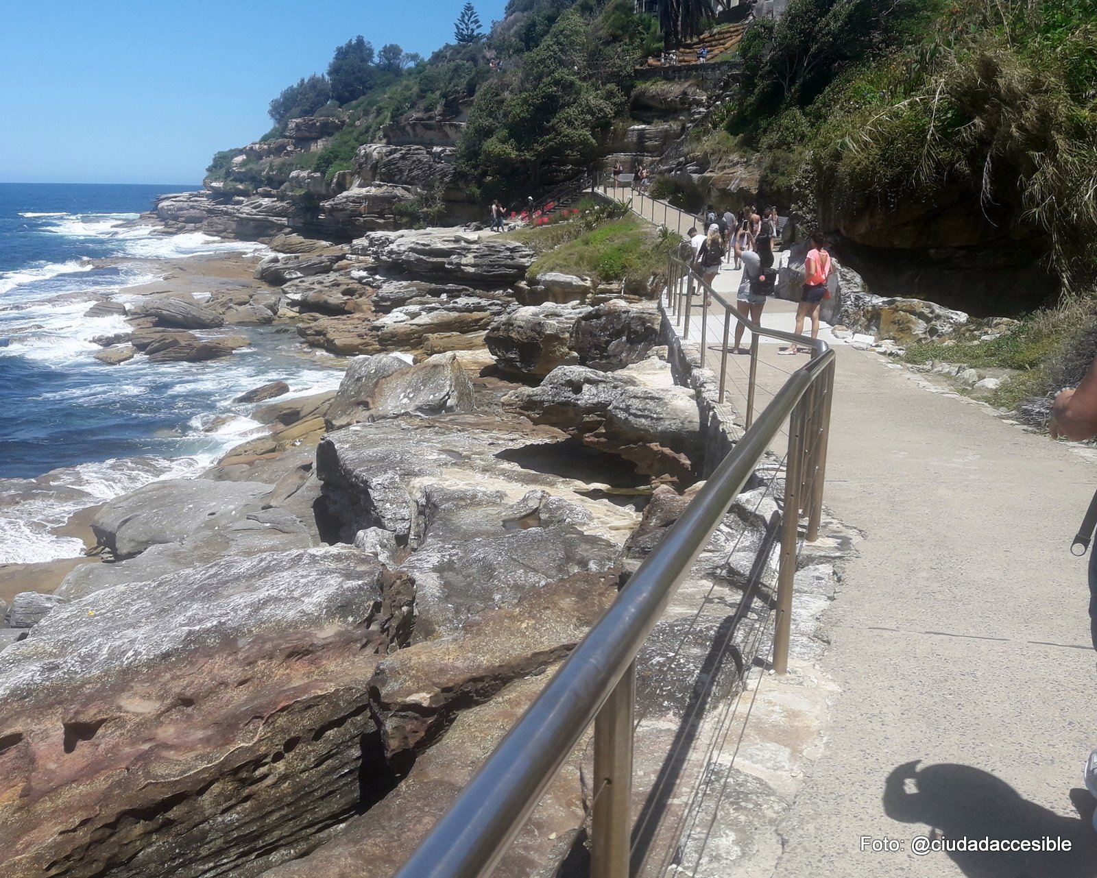 Sendero peatonal Playa Bondi Guia Sydney