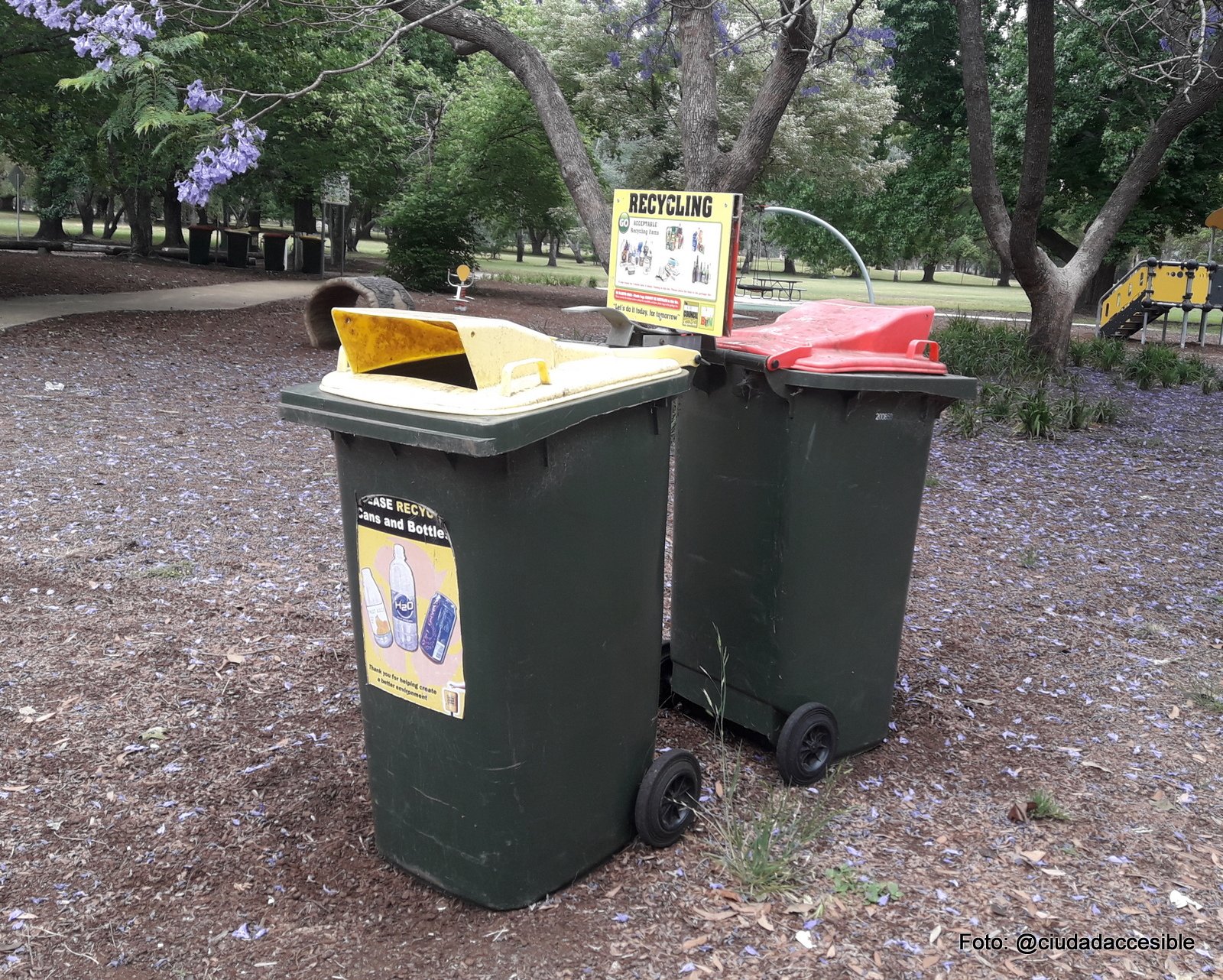 contenedores de basura en Parque Ferry Katoomba BlueMountain