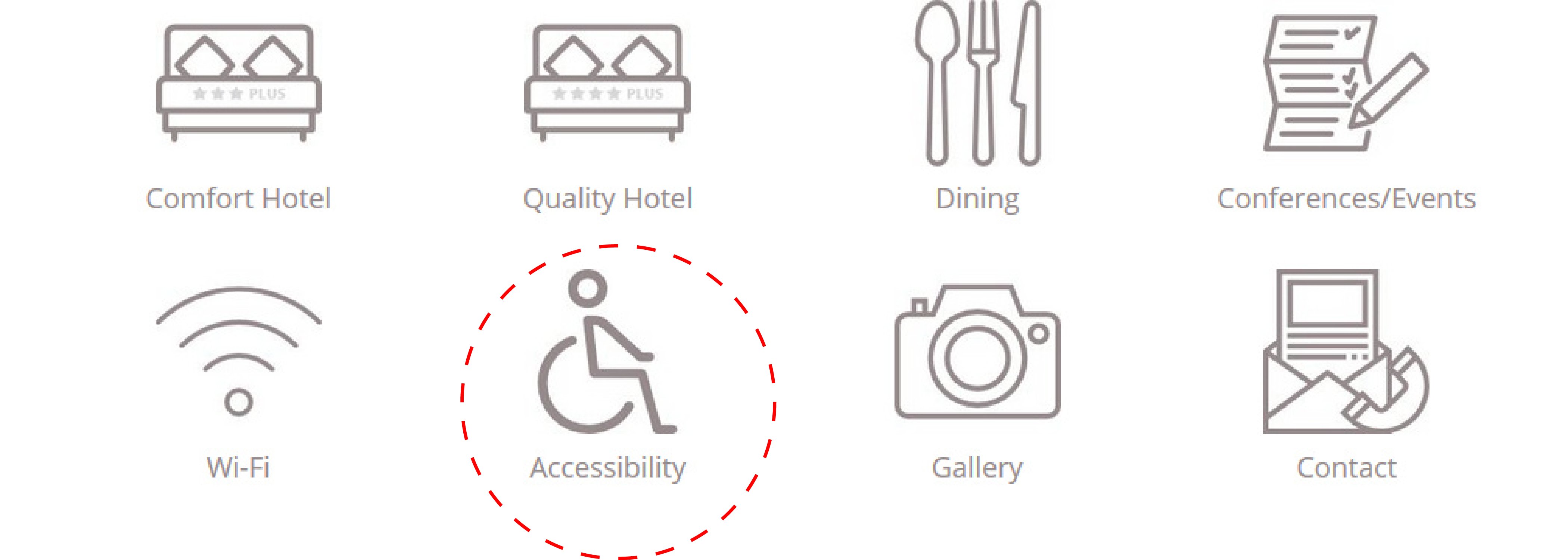 informacion de accesibilidad en página web de hotel