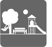 icono plazas y juegos infantiles accesibles