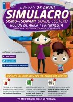 flyer simulacro sismo tsunami borde costero arica y camarones