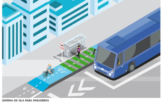 ciclovía compartida con paradero figura de Municipalidad-de Las Condes Encuesta Pública 2020 icipalidad-de-Las-Condes-Encuesta-Pública-2020