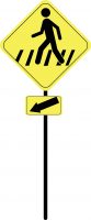 señal de preferencia peatonal en cruce