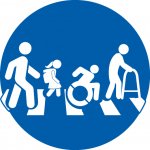 Icono de cruces peatonales accesibles