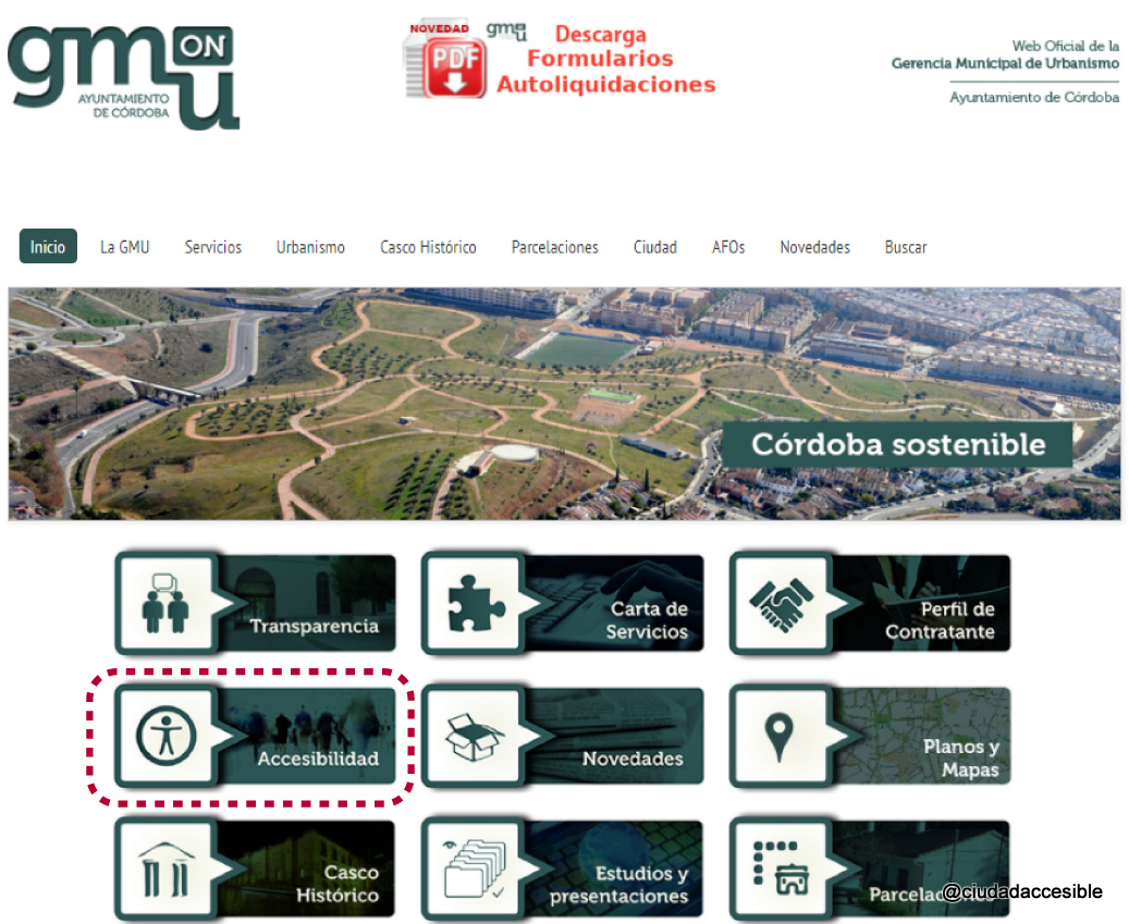 página web municipio Córdoba, españa