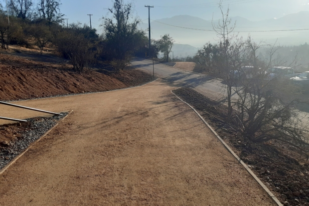 Imagen muestra ruta de ambos extremos del anillo cuando se juntan en la calzada