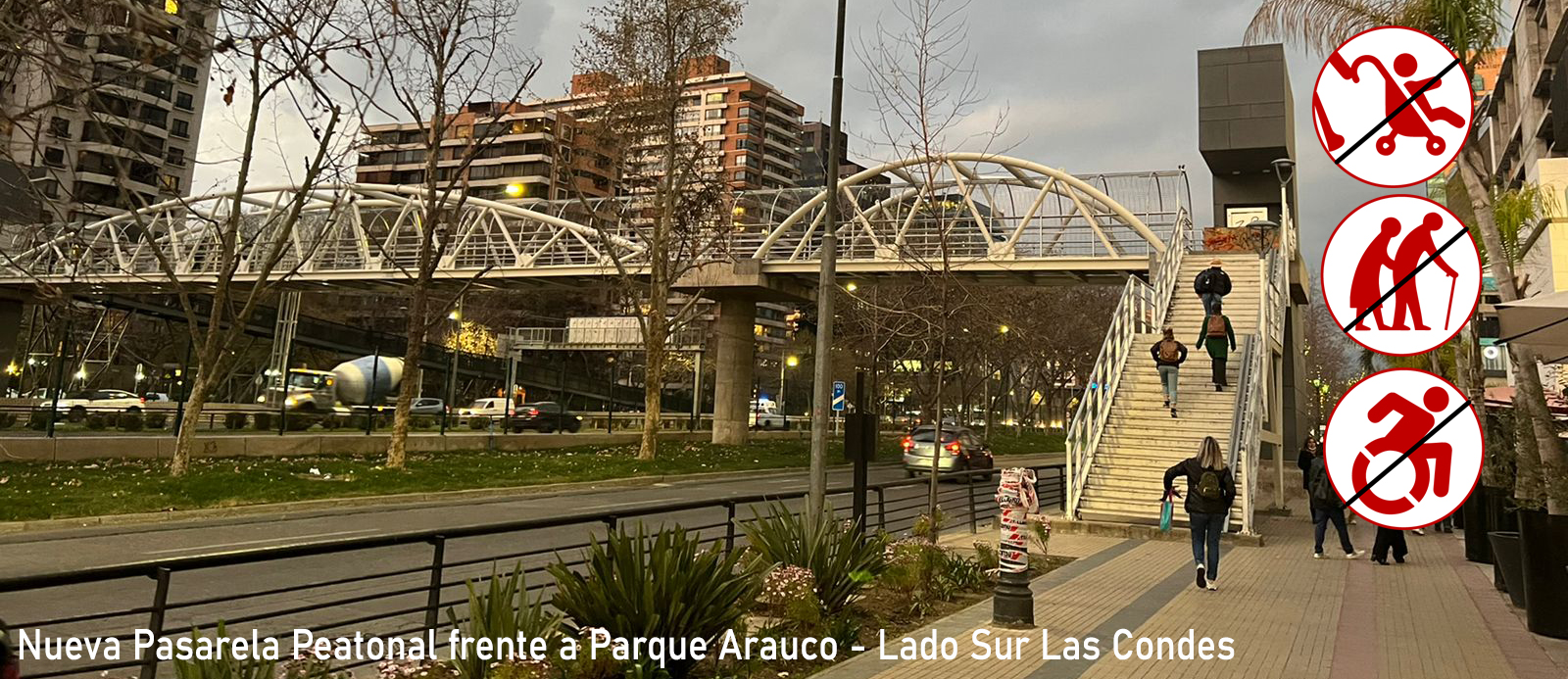 Pasarela Parque Arauco Lado Las Condes