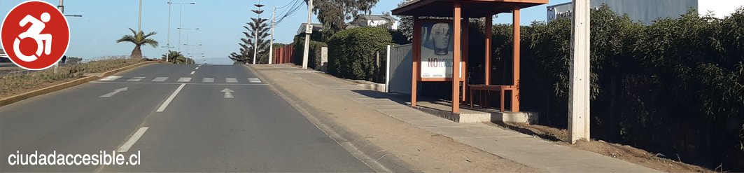 Paradero desconectado de la vereda