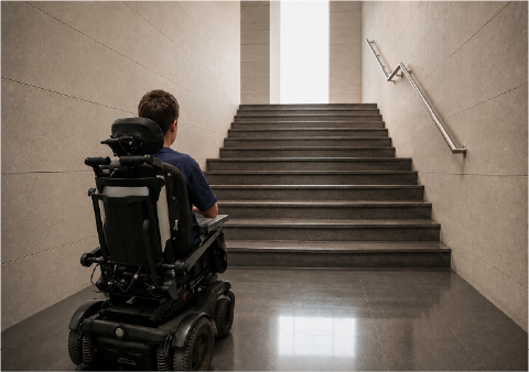 La arquitectura puede incluir o excluir. Escaleras, desniveles, circulaciones inaccesibles o espacios mal diseñados siguen impidiendo que muchas personas entren, trabajen o participen. La accesibilidad debe comenzar en el proyecto, considerando la diversidad de usuarios desde el primer croquis. Cuando el entorno deja a alguien fuera, la exclusión se construye y eso no lo podemos permitir.